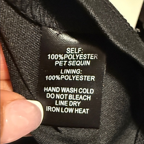 Lulu's Sequin pewter dark grey shift style mini dress - medium - Picture 5 of 7